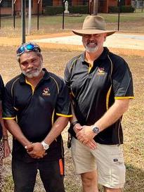 West Daly Regional Council chief executive Matthew Eastham (right). Picture: Supplied