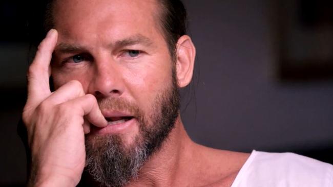 Still from the documentary Ben Cousins: Coming Clean. Picture: Channel 7