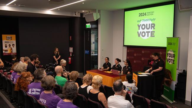 Ballots have been drawn for the 2024 NT general election at a declaration of nominations event in Darwin. Picture: Pema Tamang Pakhrin