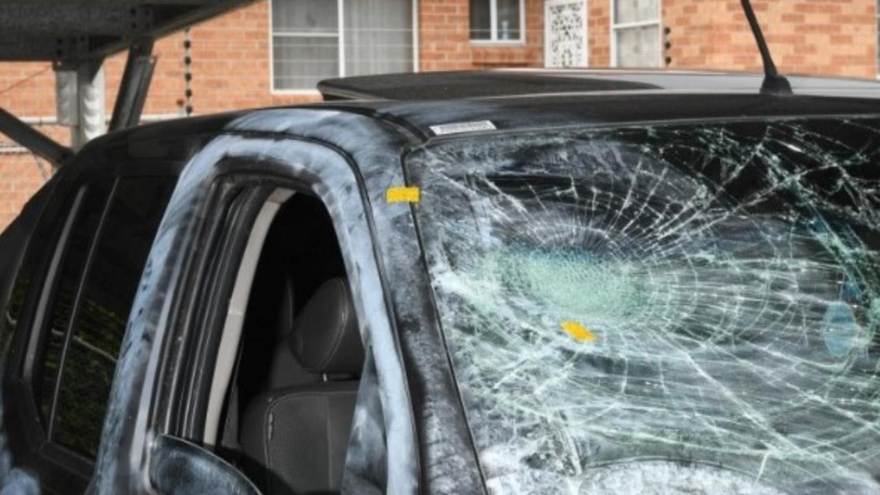 The Nissan Navara after it was smashed. Picture: Supplied via NCA NewsWire