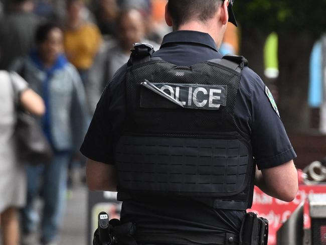 ADELAIDE, AUSTRALIA - NewsWire Photos September 20, 2023: Police on the beat along Hindley Street in AdelaideÃs CBD. South Australian Police Commissioner Grant Stevens has declared that Adelaide is Australia's safest city. Picture: NCA NewsWire / Brenton Edwards