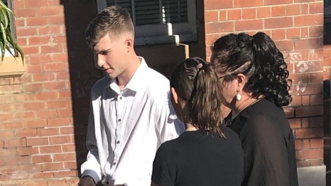 Then 18-year-old Aaron John Pocklington, leaving Kyogle Local Court in 2022.