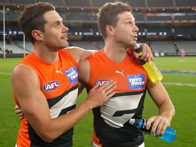 Josh Kelly is among the Giants leaders with Toby Greene. Picture: AFL Photos/Getty Images