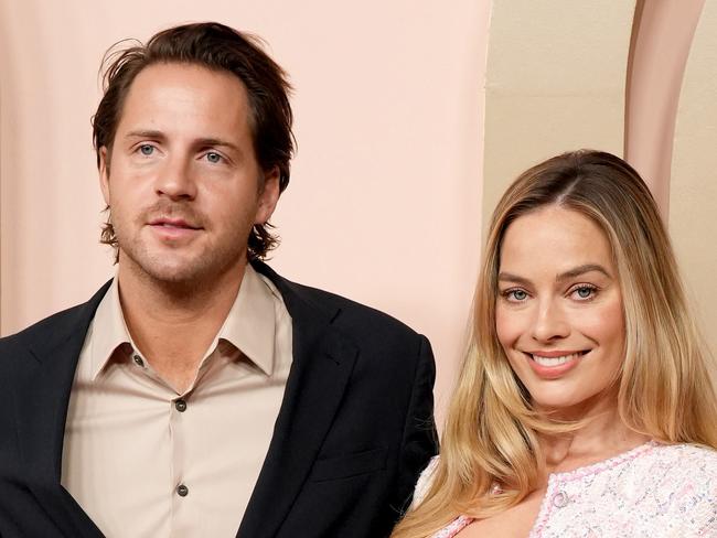 BEVERLY HILLS, CALIFORNIA - FEBRUARY 12: (L-R) Tom Ackerley and Margot Robbie attend the 96th Oscars Nominees Luncheon at The Beverly Hilton on February 12, 2024 in Beverly Hills, California.   JC Olivera/Getty Images/AFP (Photo by JC Olivera / GETTY IMAGES NORTH AMERICA / Getty Images via AFP)