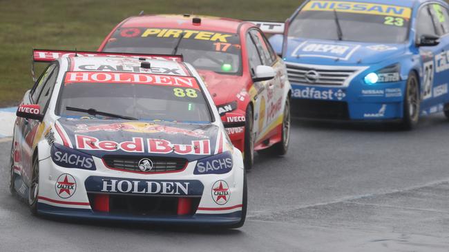 Jamie Whincup drives during the Sandown 500.