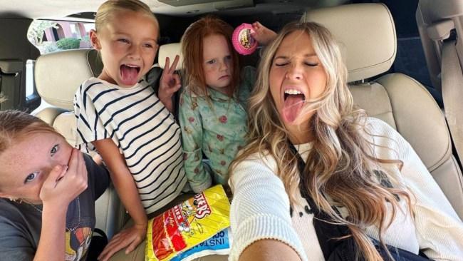 Lottie birthed two of her three daughters at home. Photo: TikTok