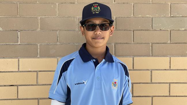 Ronav Aparajit, NSW PSSA u12 Boys Cricket Team to play School Sports Australia u12 national titles in Ballarat, 2022, picture at Raby Oval, Raby NSW, 16 November 2022. Picture: Jason Hosken (News Corp)