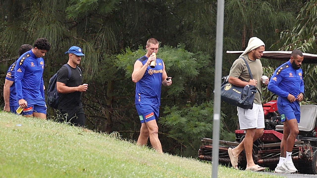 Dylan Brown pictured arriving at Eels HQ in Kellyville Tuesday. Picture: Tim Hunter.