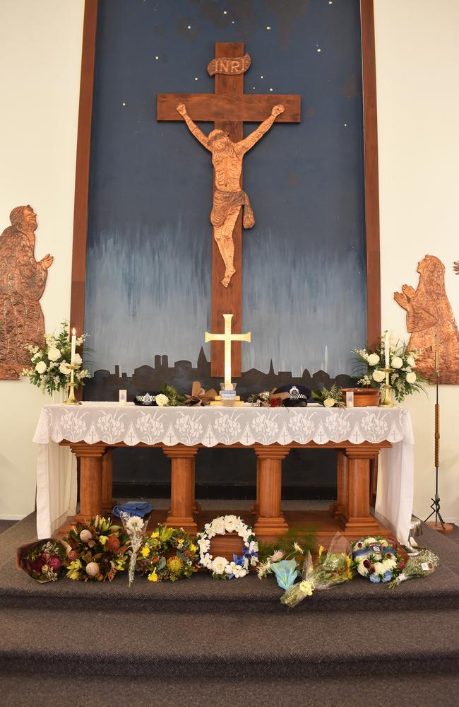 Solemn National Police Remembrance Day at Holy Trinity Anglican Church Ingham on Thursday. Picture: Cameron Bates