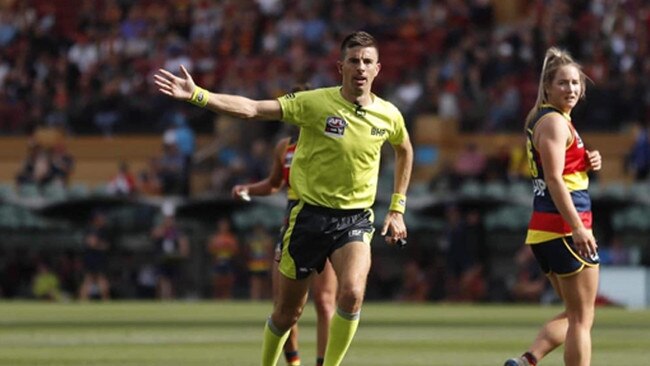 AFL Umpire Michael Pell was arrested in 2022. Picture: AFL Photos