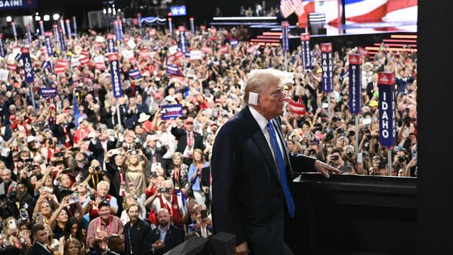 Donald Trump at the Republican National Convention in Milwaukee. Picture: AFP