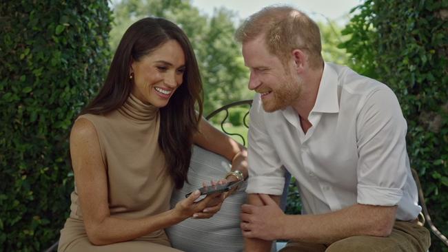 Prince Harry and Meghan Markle grabs from Responsible Technology Youth Power Fund Announcement video. Picture: Responsible Technology Youth Power Fund/Vimeo