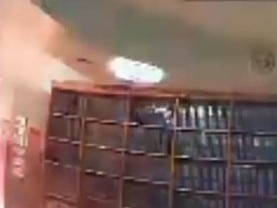 Wild footage of moment synagogue fire-bombed. Picture: Sky News