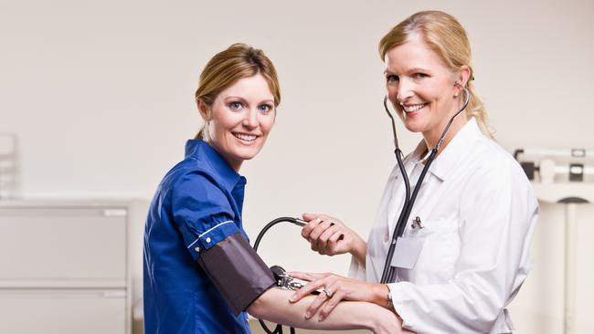 Doctor checking blood pressure. Picture: Thinkstock