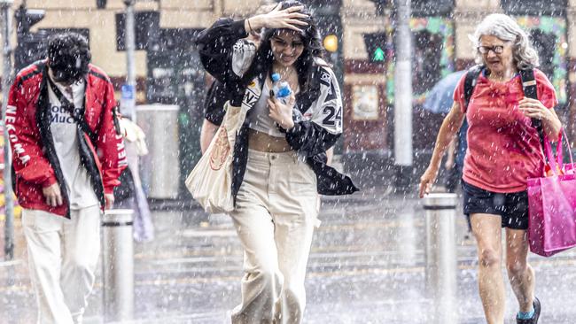 Melbourne is being lashed with rain. Picture: Wayne Taylor