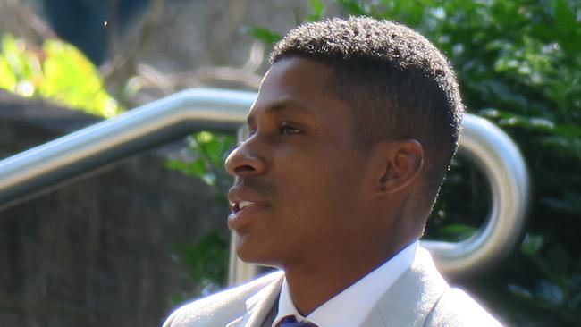 Central Coast Mariners international marquee player Angel Torres, 25, of Colombia, outside Gosford District Court where he was acquitted of raping a woman at Terrigal in 2024. Picture: NewsLocal