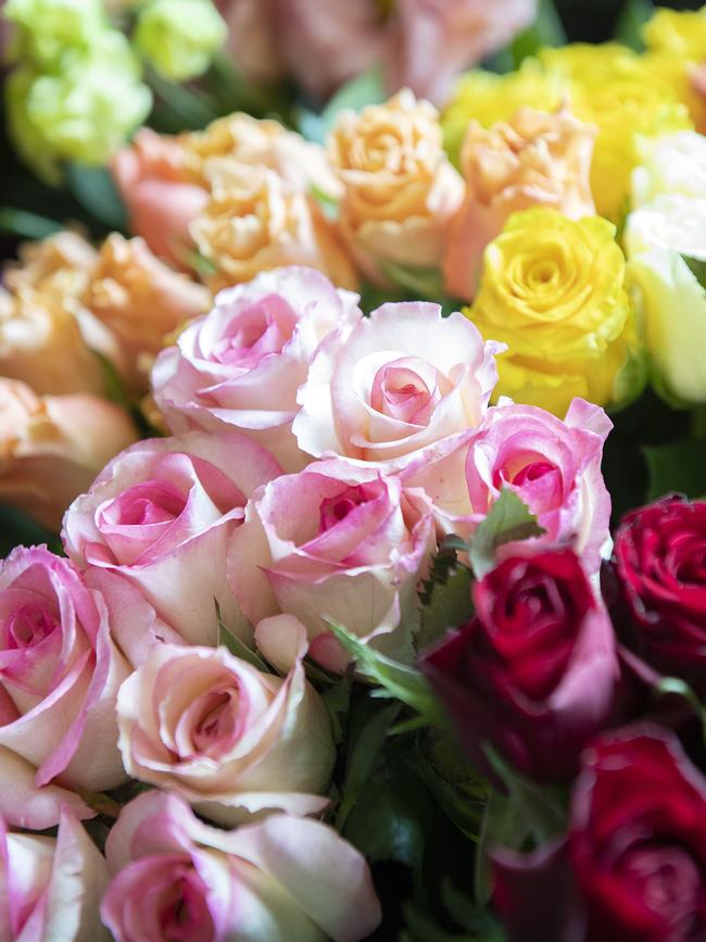 Bunches of stunning roses in Ms Gillgan's shop. Picture: Ellen Smith