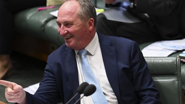 Barnaby Joyce during Question Time at Parliament House. Picture: NCA NewsWire / Martin Ollman.