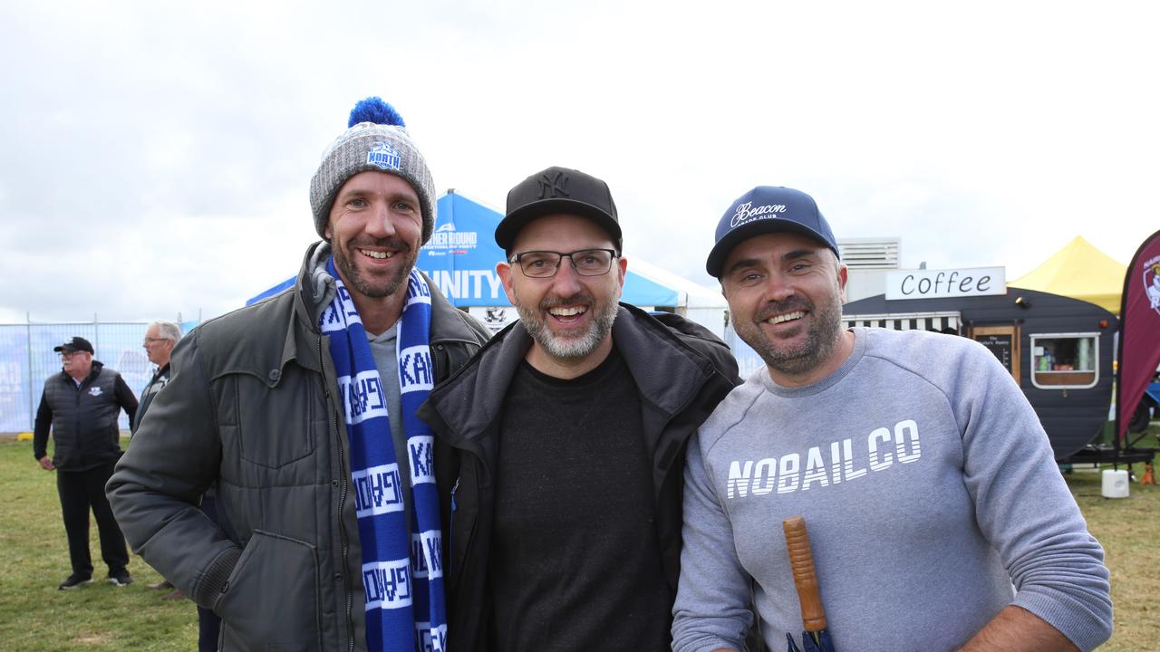 Footy fans soak up the action in SA for Saturday’s offering of Gather Round clashes. Picture: Brett Hartwig