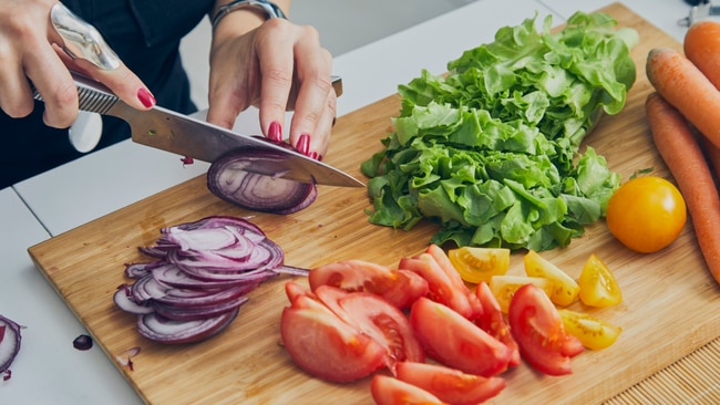 Aim to eat two to three cups of vegetables with each meal. Image: Getty