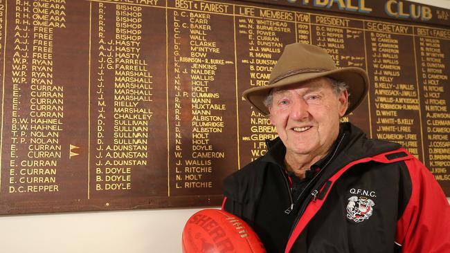 Lionel "Bull" Ritchie played in four flags for Quambatook. Picture: Yuri Kouzmin