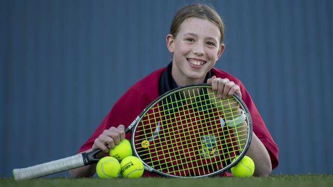 Brunswick West Tennis Club player Bridget Mihulka is fast hitting the big-time. Picture: Andy Brownbill