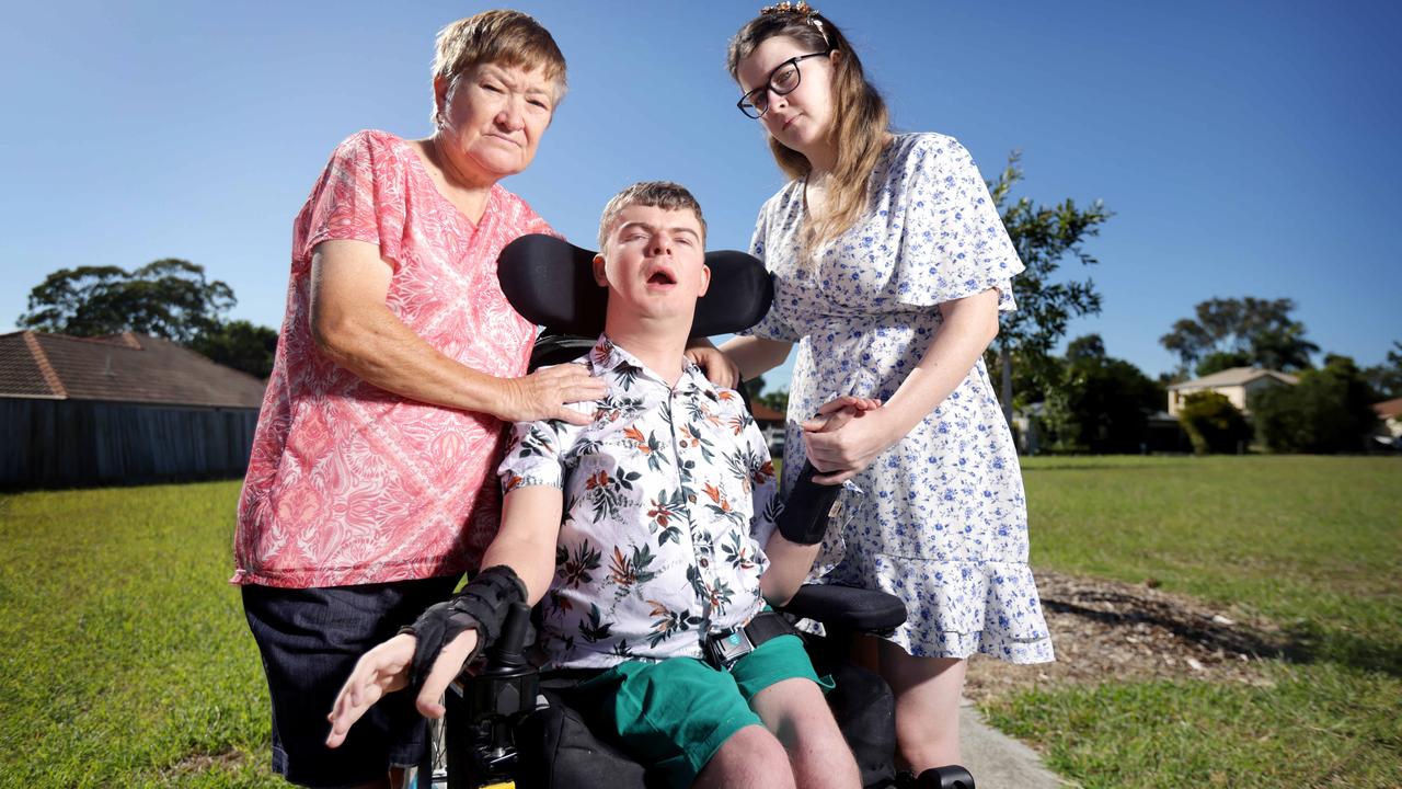 Lochlain Harrod with his mum Jill Carney-Harrod and Laurynn Harrod. Photo Steve Pohlner