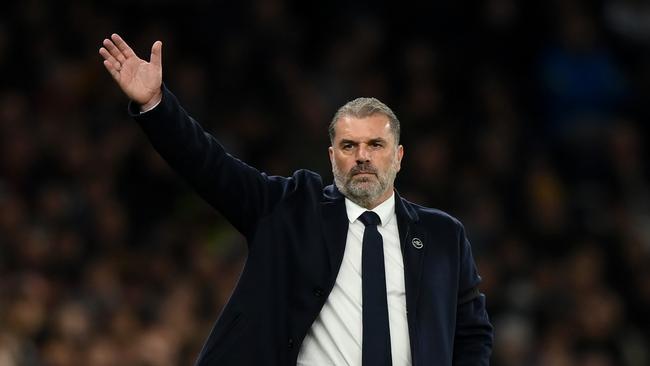 Ange Postecoglou wasn’t pleased with Tottenham’s second-half performance with the ball against Fulham. Picture: Justin Setterfield/Getty Images