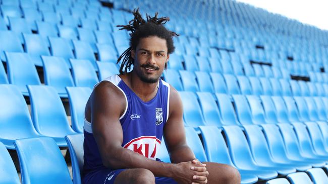 Jayden Okunbor could press his claims for a spot in the Bulldogs backline. Picture: David Swift.