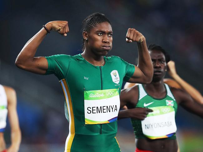 Caster Semenya claims gold in the 800m at the Rio Olympics. Picture: Phil Hillyard