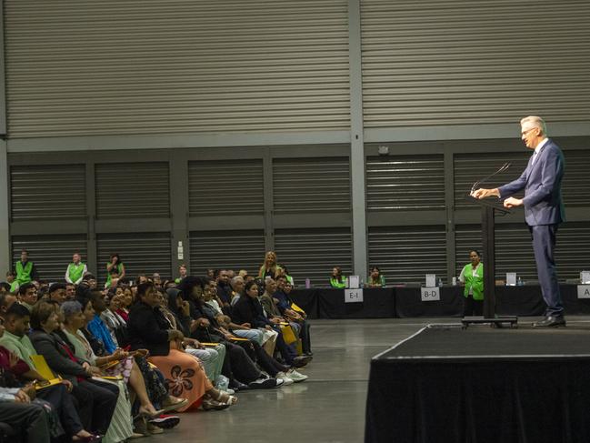 Federal Minister Tony Burke at the citizenship ceremony at Sydney Olympic Park. Picture: NewsWire / Jeremy Piper