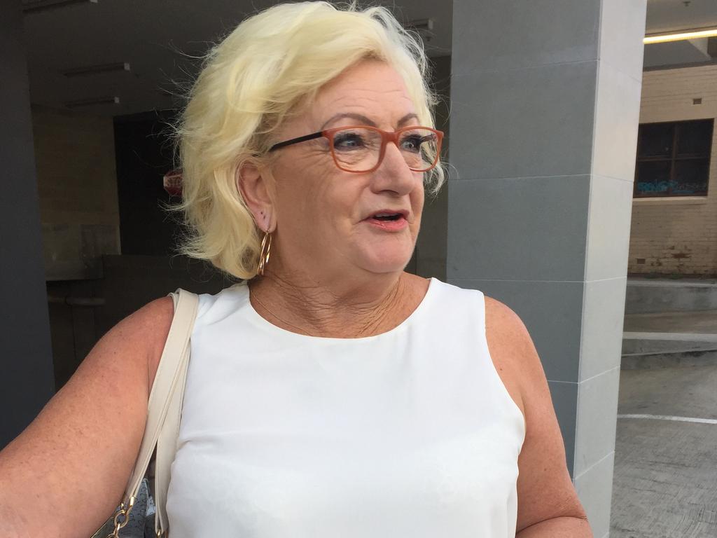 Robyn Hudson speaking outside court in Perth in 2016 after Gary David Jackson was found guilty of murdering her son, Wade Cameron Dunn. Picture: AAP Image/Angie Raphael