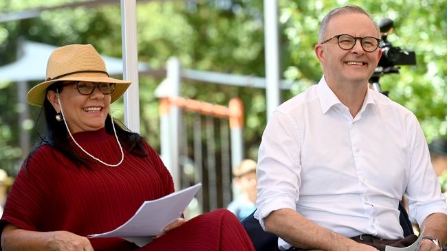 Indigenous Australians Minister Linda Burney and Prime Minister Anthony Albanese. Picture: NCA NewsWire/Jeremy Piper