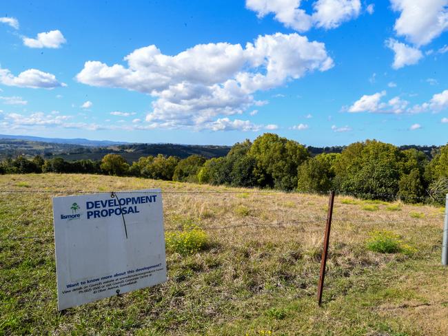 Site of the proposed new 20 lot residential subdivision at Northcott Drive in Goonellabah. Picture Cath Piltz