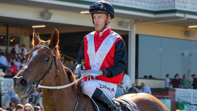 Simon Miller's much-loved stable stalwart Valour Road will be trying to turn back time in the $1.5m Gold Rush at Ascot on Saturday. Picture: Western Racepix.