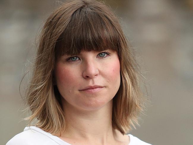 ***THESE PICTURES ARE TO RUN IN MONEYSAVERHQ ON 23/3/2020*** Laurie McPherson, 36, was due to go on a holiday to Bali with one of her closest friends in April but she has cancelled her trip because of the Coronavirus pandemic, in Surry Hills Sydney. Picture: Brett Costello