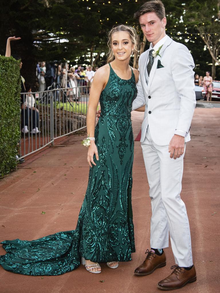 Luke Conway and partner Lucia Trim at St Mary's College formal at Picnic Point, Friday, March 24, 2023. Picture: Kevin Farmer