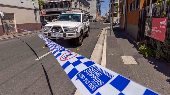 The Landcruiser involved in the crash. Picture: Ben Clark