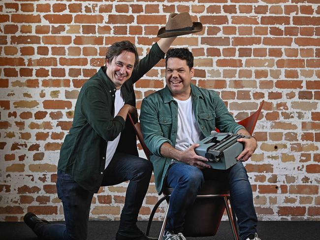 The winner of the new prize will have their work published as a novel, to stand alongside books by Trent Dalton, left, pictured here with actor Jason Klarwein, who plays Trent in the Brisbane Festival stage adaptation of Dalton’s Love Stories. Picture: Lyndon Mechielsen