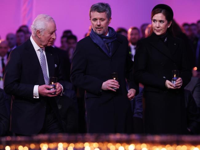 King Charles, Prince Frederik and Queen Mary at the commemoration. Picture: Getty Images