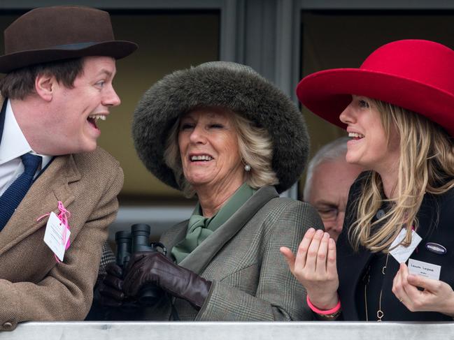 Camilla, then Duchess of Cornwall, watches a race from the Royal Box with her son Tom Parker Bowles and daughter Laura Lopes in 2015 Picture: Matt Cardy/WPA Pool/Getty Images