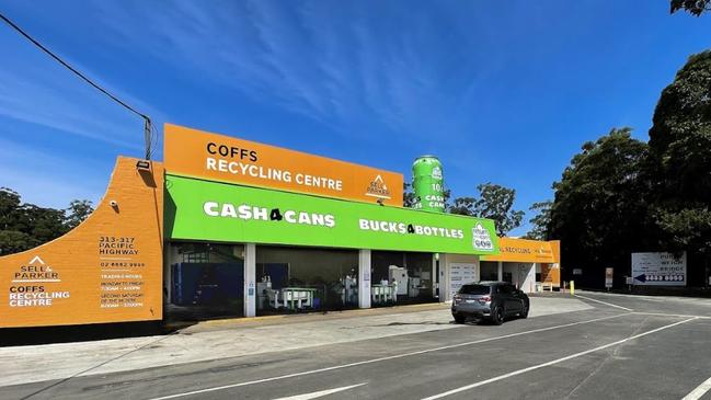 The Coffs Harbour automated recycling depot at 313-317 Pacific Highway, between the hospital and Bunnings.