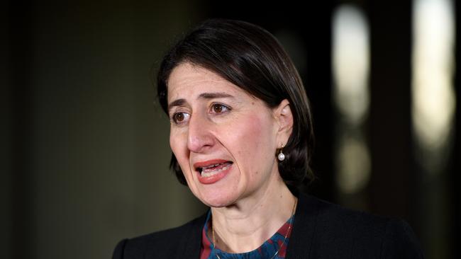 NSW Premier Gladys Berejiklian in Sydney on Wednesday. Picture: AAP