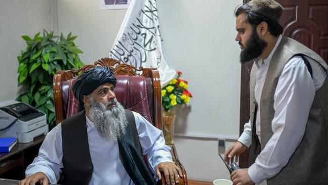 Bashir Ahmad Rustamzai at his office in Kabul. Photo by BULENT KILIC / AFP