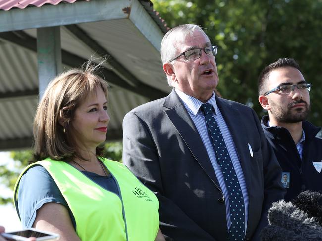 Minister for Infrastructure Rene Hidding speaks about light rail potential. Picture: LUKE BOWDEN