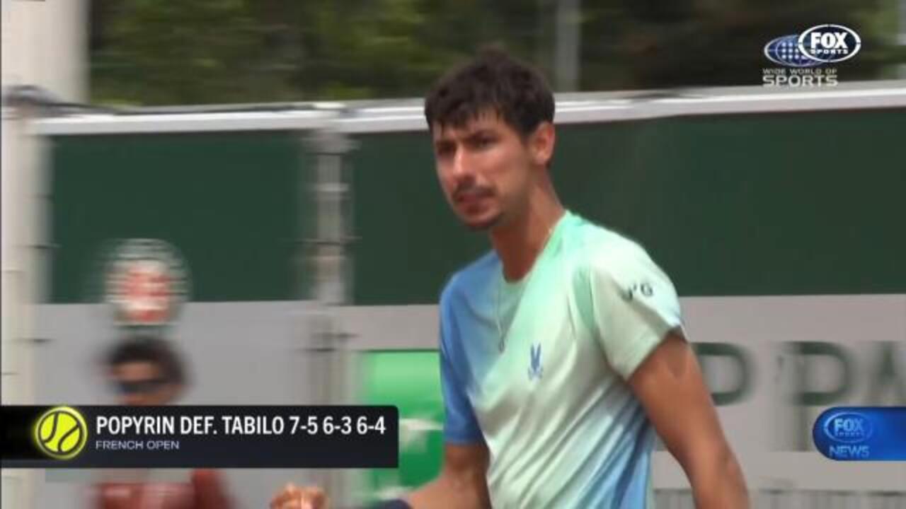Popyrin makes 1st French Open 3rd round