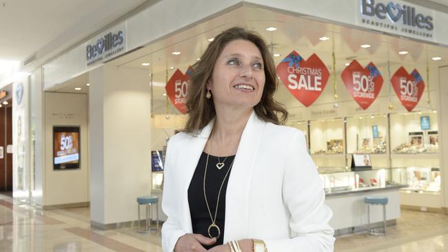 The then Michelle Beville outside one of her stores in 2014. Picture: Josie Hayden