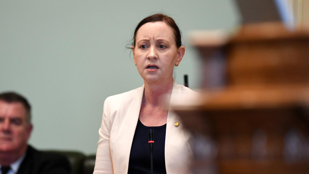 Queensland Health Minister Yvette D’Ath speaks during Question Time at Parliament House. Picture: NCA NewsWire / Dan Peled