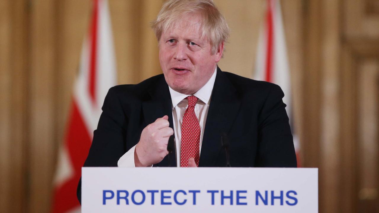 Boris Johnson last week declared Britain “past the peak” of its outbreak. Picture: Ian Vogler-WPA Pool/Getty Images