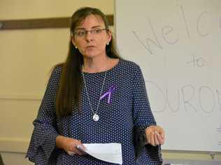 GUEST SPEAKER: Tracy Anderson shares her journey into the pork industry at the Burnett Inland's Women in Ag Day in Durong on March 3. Picture: Jessica McGrath